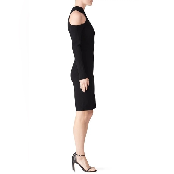 Milly Infusion Black Off The Shoulder Bodycon Chic Classic Sheath Dress - Picture 6 of 12